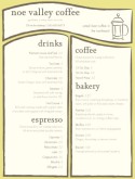 Coffee Tea Menu