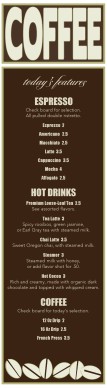 Customize Daily Coffee Menu