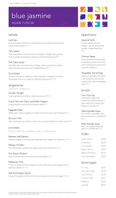 Customize Asian Fusion Restaurant Menu