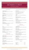 Indian Restaurant Menu