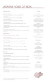 Indian Cuisine Menu