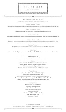 Customize Catered Wedding Dinner Menu