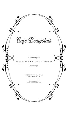 Customize Dinner Menu Legal Cover
