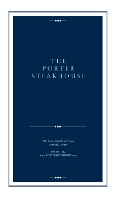 Customize Downtown Dining Long Menu Cover