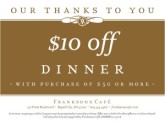 Restaurant Dinner Coupon