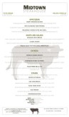Modern Steakhouse Menu