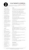 Fine Dining Steakhouse Long Menu