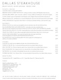Elegant Steak House Menu