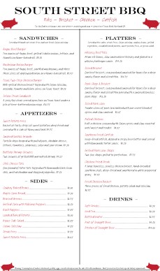 Customize Backyard Barbecue Long Menu