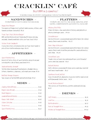 Customize Backyard Barbecue Menu
