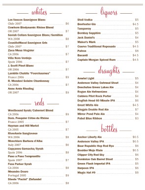 Customize Family Style Wine List