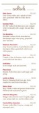 Family Style Bar Menu