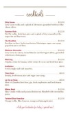 Family Dining Cocktails Menu