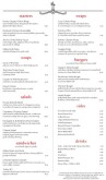 East Cafe Menu Page Long