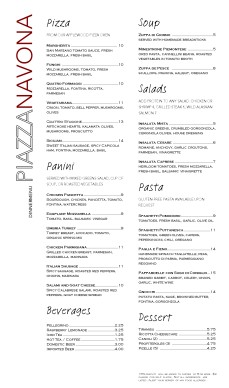 Customize Pizza Cafe Menu
