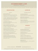 Catered Breakfast Menu