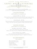 Gourmet Catering Menu
