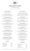 Upscale Barbeque Menu