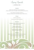 Spring Specials Restaurant Menu