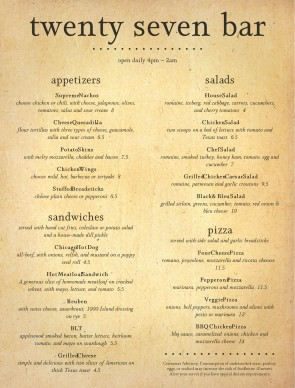 Customize American Beer Food Menu