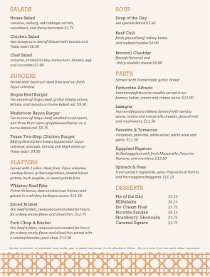 Customize Casual Sandwich Menu Page