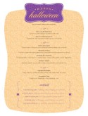 Halloween Specials Menu