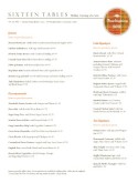 Fall Thanksgiving Menu