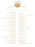 Thanksgiving Buffet Catering Menu