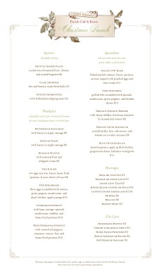 Customize Christmas Breakfast Menu