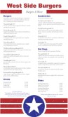 Western Burger Menu