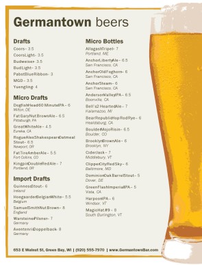 Customize Draught Beer List