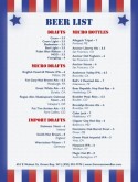 All American Brew Pub Menu