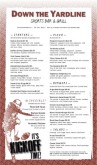 Football Party Menu