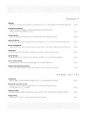 Dessert Bar Menu