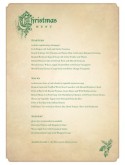 Victorian Christmas Menu