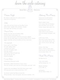 Catered Wedding Cake Menu Page