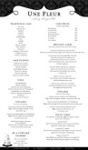 Black and White Catering Menu Long