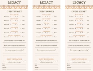 Customize Sandwich Cafe Comment Cards