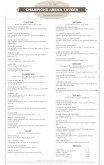 Sports Cafe Menu Tabloid