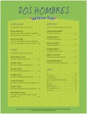 Colorful Mexican Menu
