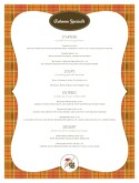 Fall Specials Menu