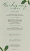 Elegant Thanksgiving Menu