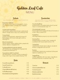 Family Cafe Menu