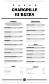 Burger Grill Long Menu