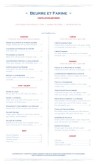 French Food Long Menu