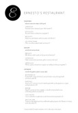 British A4 Menu