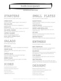 British Tavern Menu