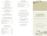 French Bistro Trifold Menu
