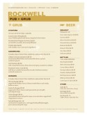 Public House Food Menu