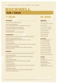 Public House Menu A4